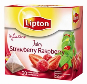 чай "Lipton Juicy Strawberry Raspberry"